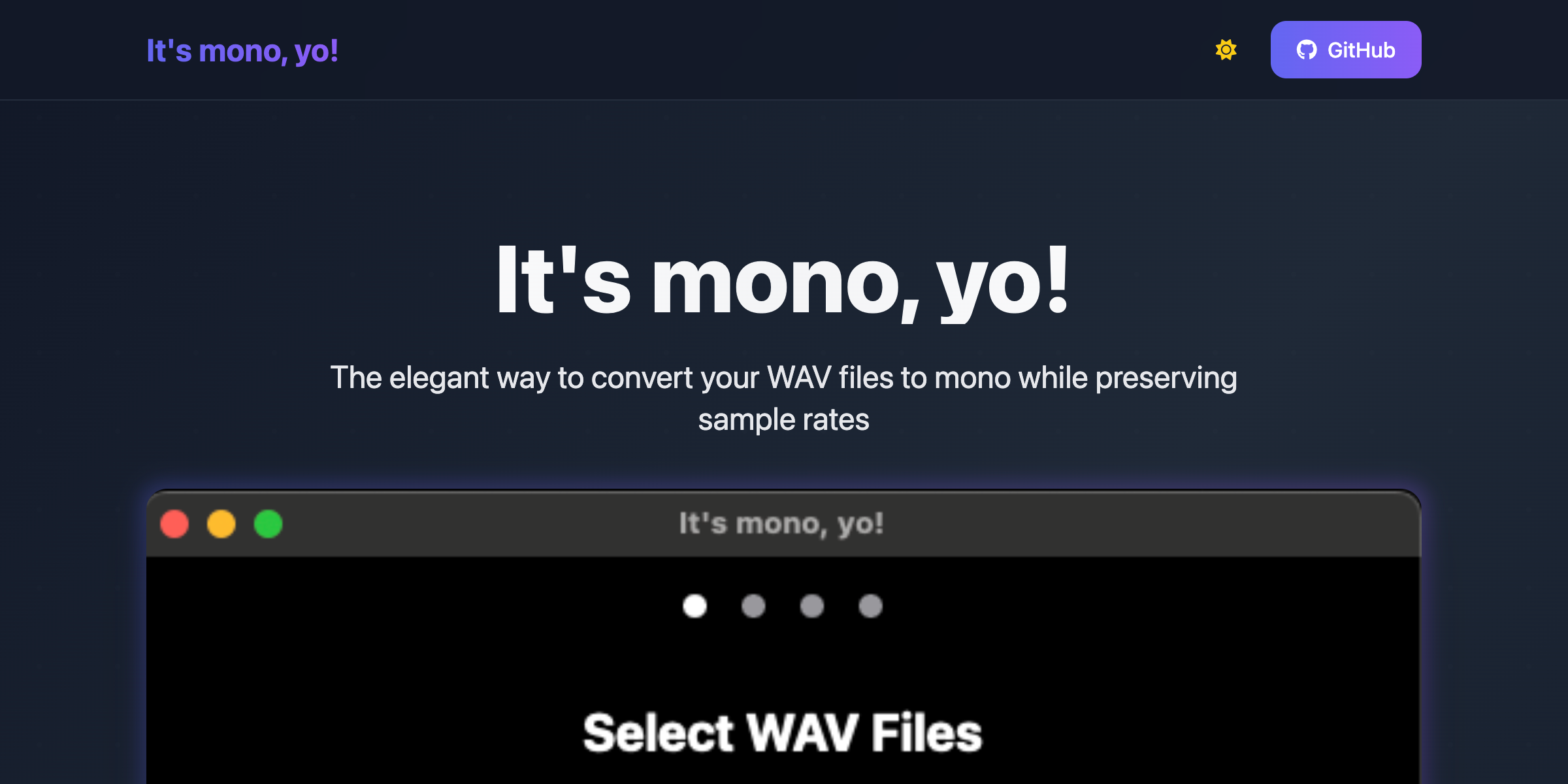 Thumbnail for It's mono, yo!