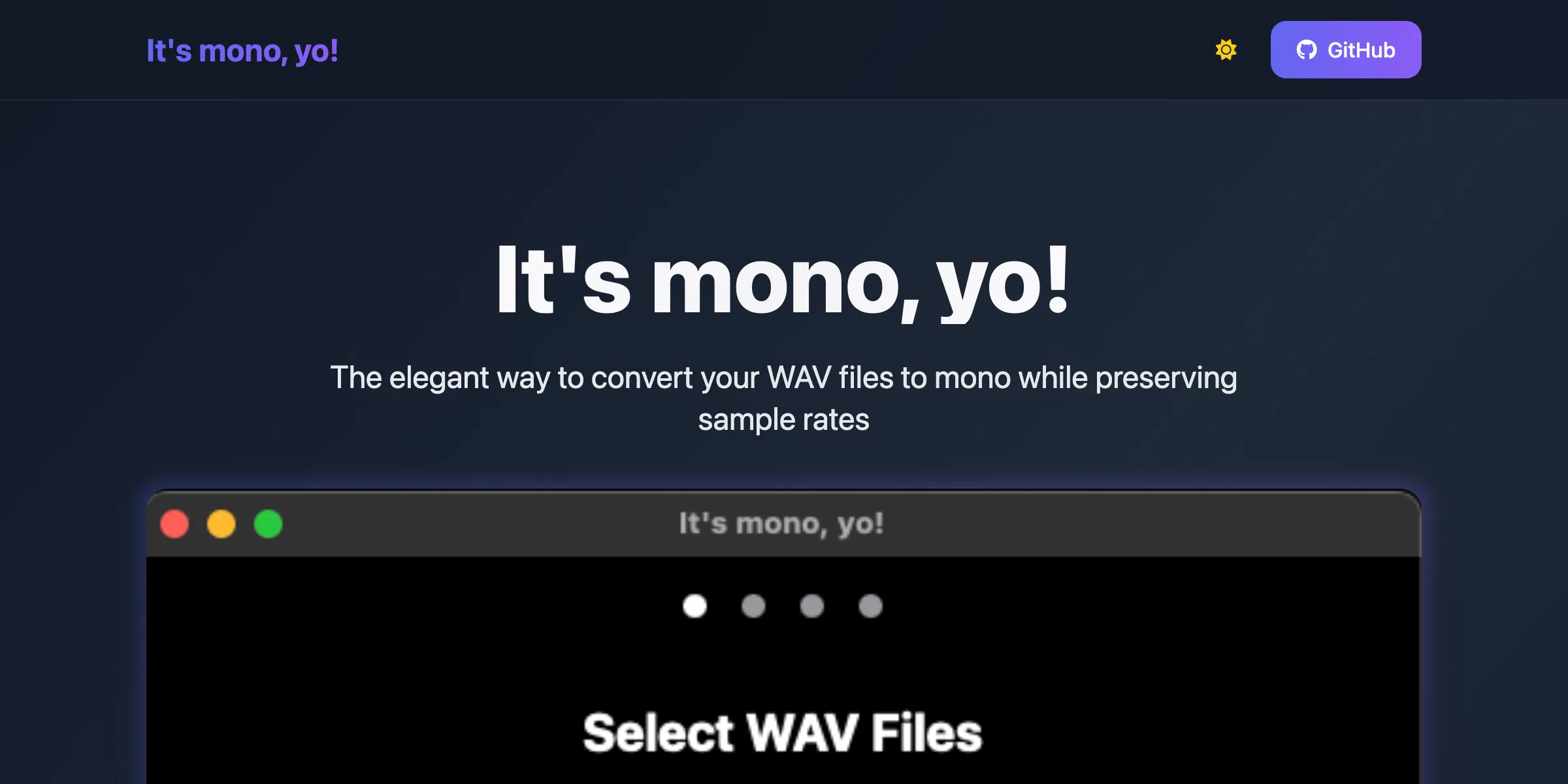 Thumbnail for It's mono, yo!